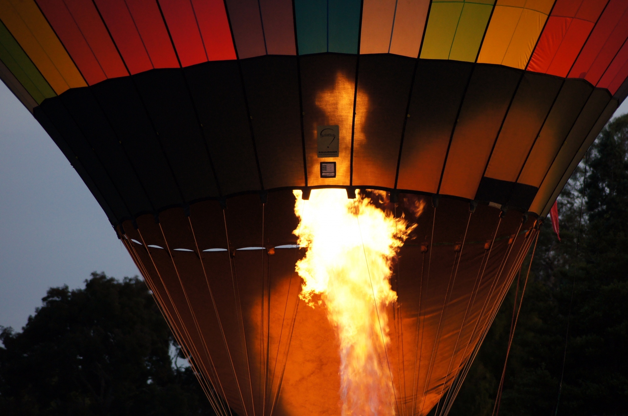Hot Air Balloon Igniting