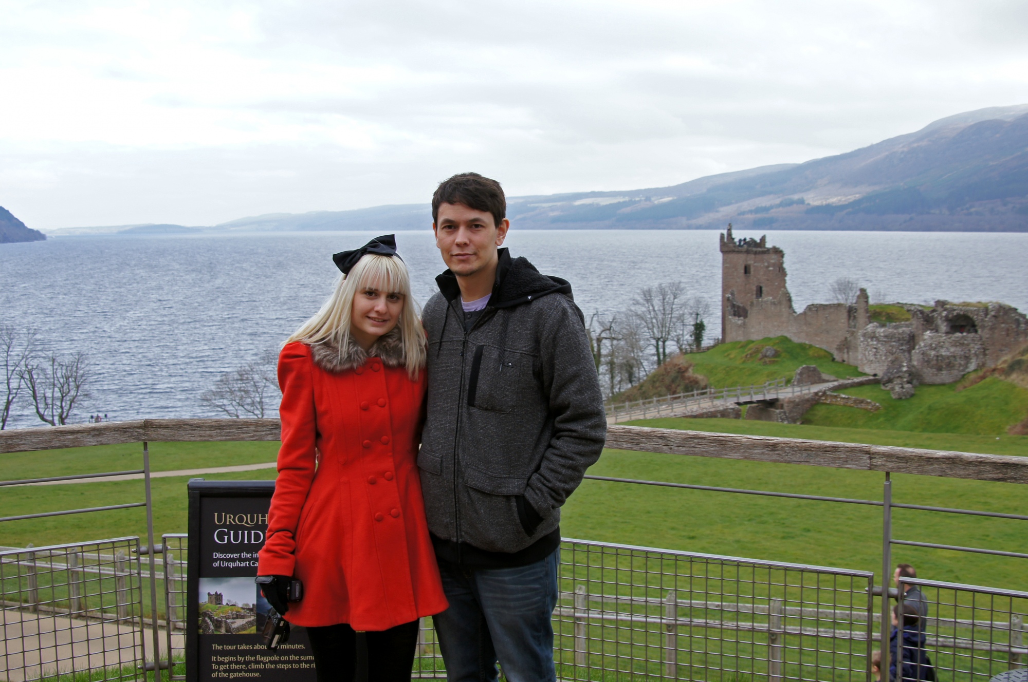 Josh and Lisa at Urquhart Castle