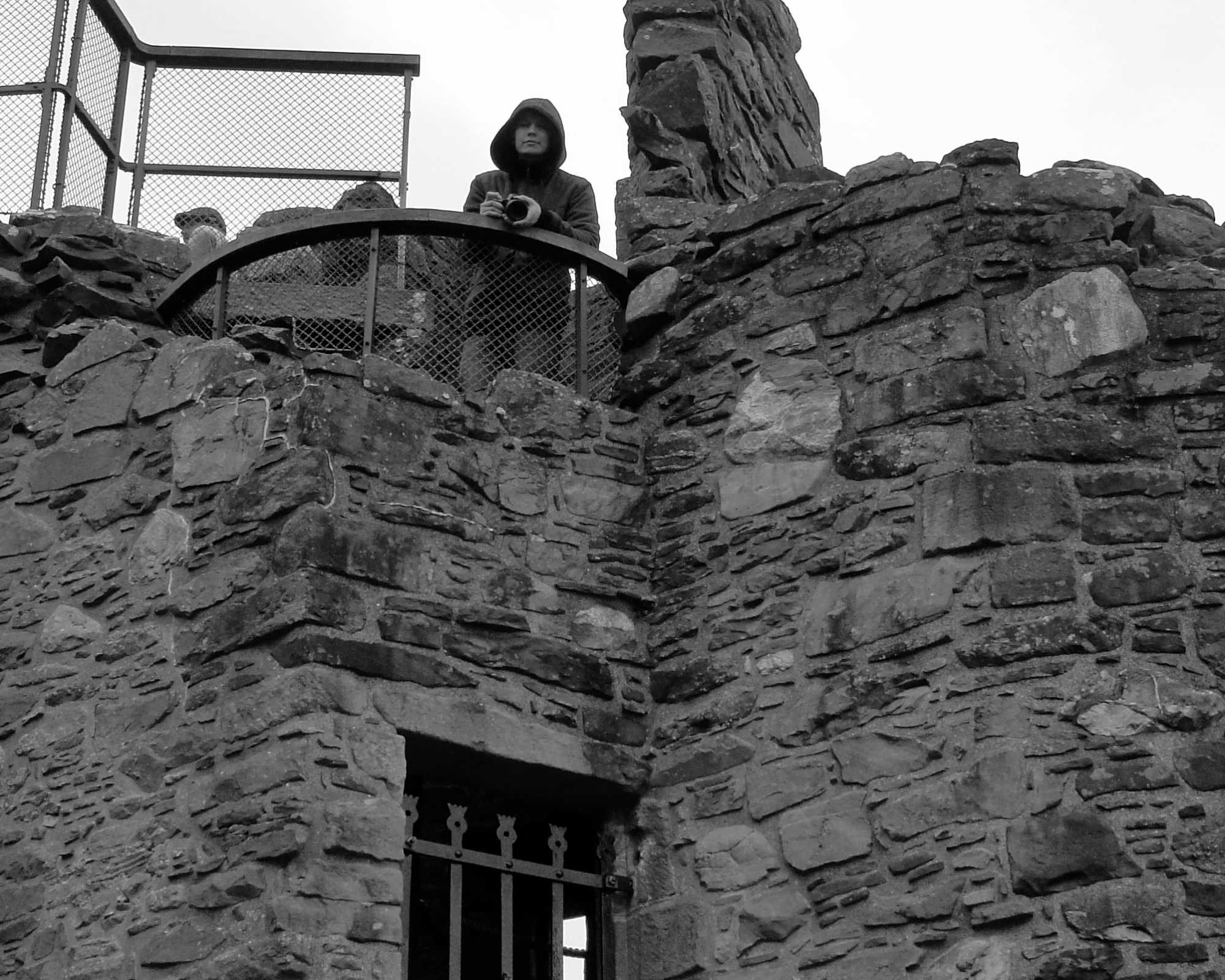 Josh in the Tower at Urquhart Castle