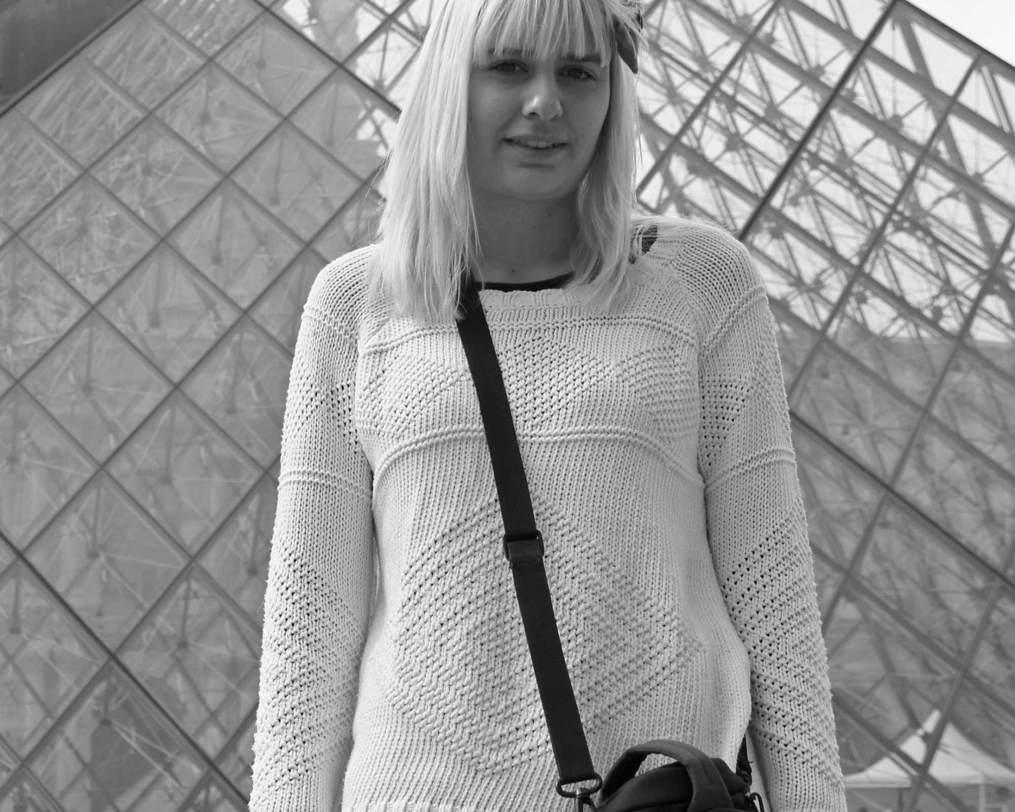 Lisa and the Glass Pyramids at The Louvre