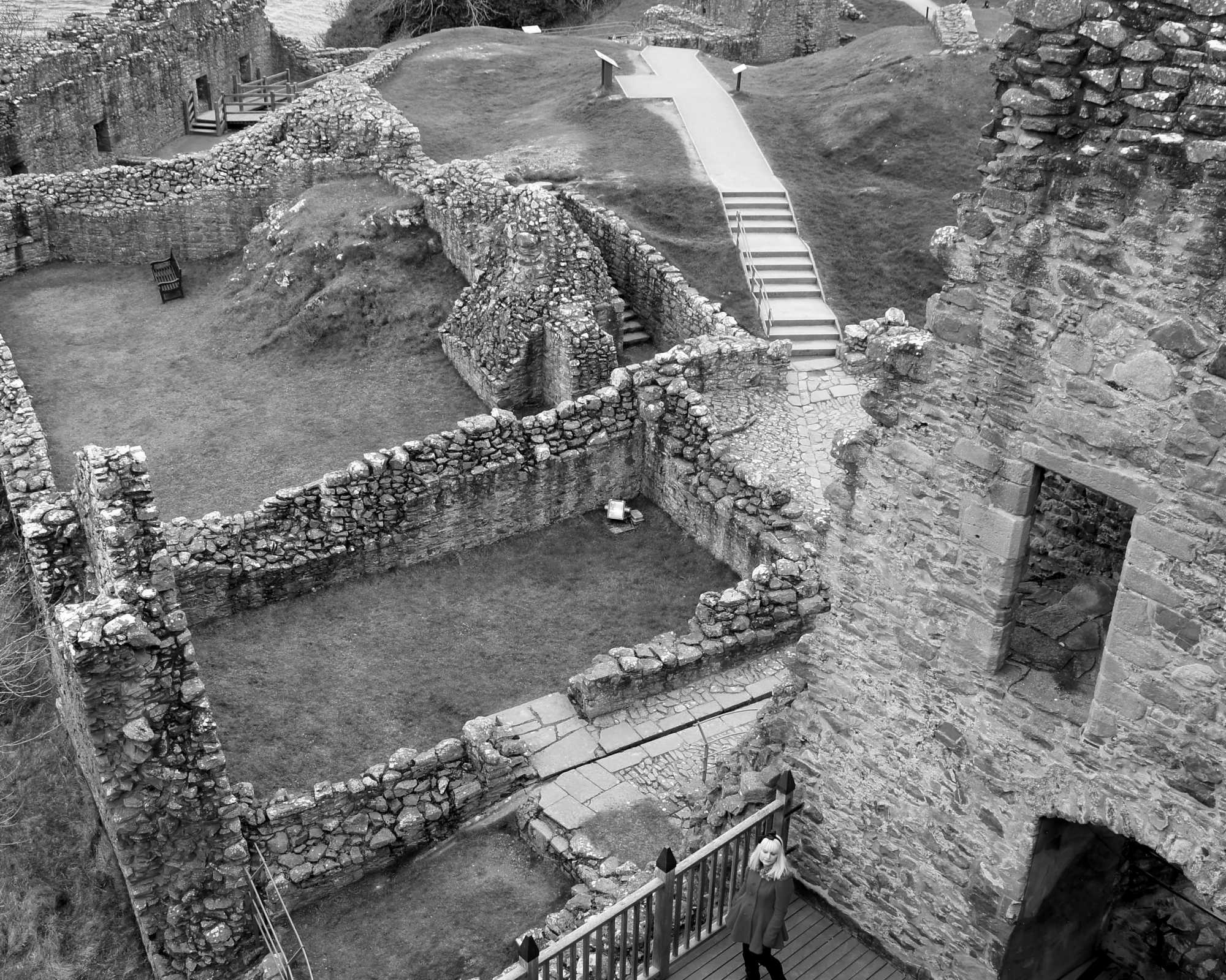 Lisa at the Bottom of Urquhart Castle