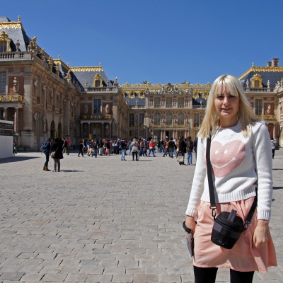 In front of the Palace