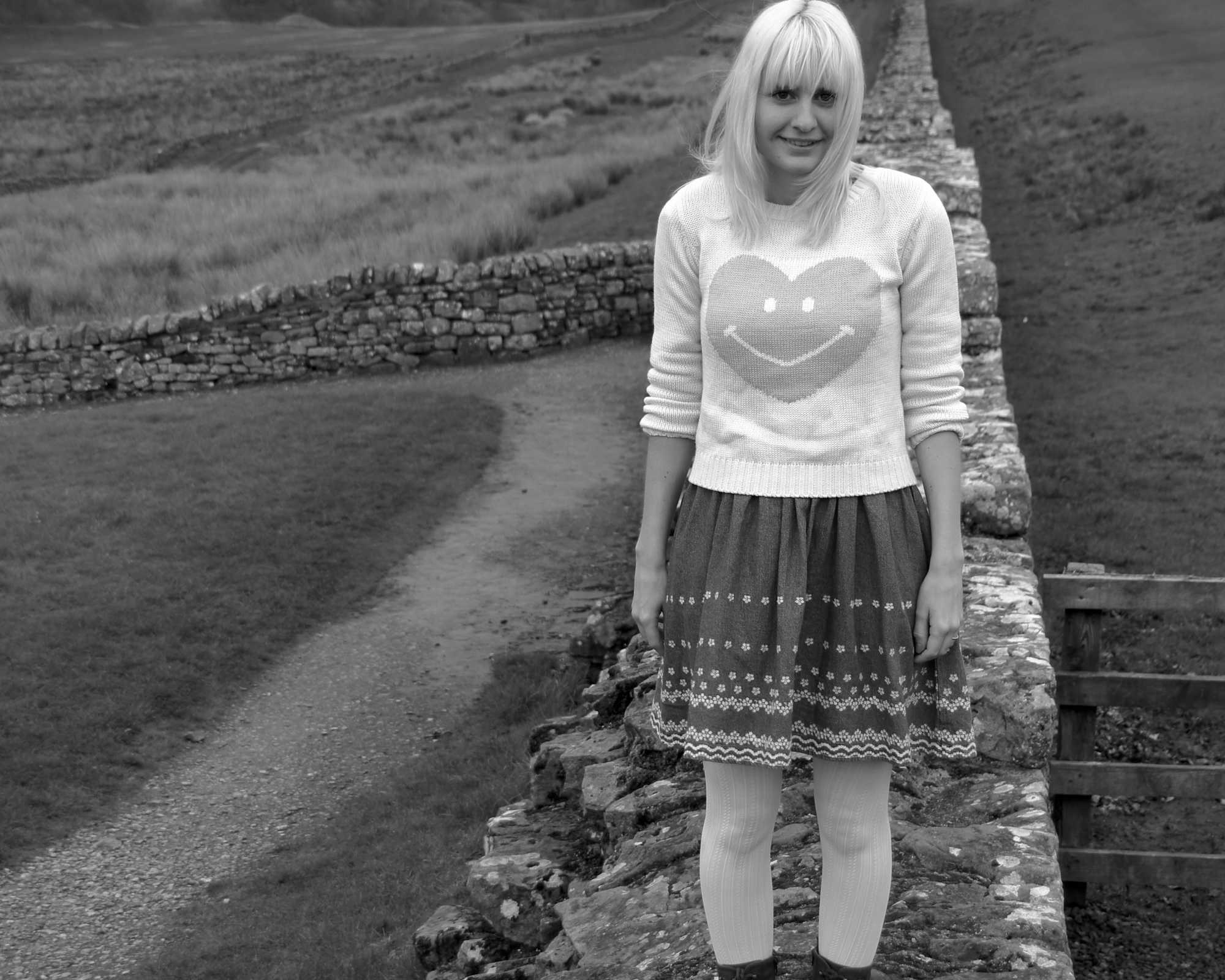 Lisa at Hadrian's Wall