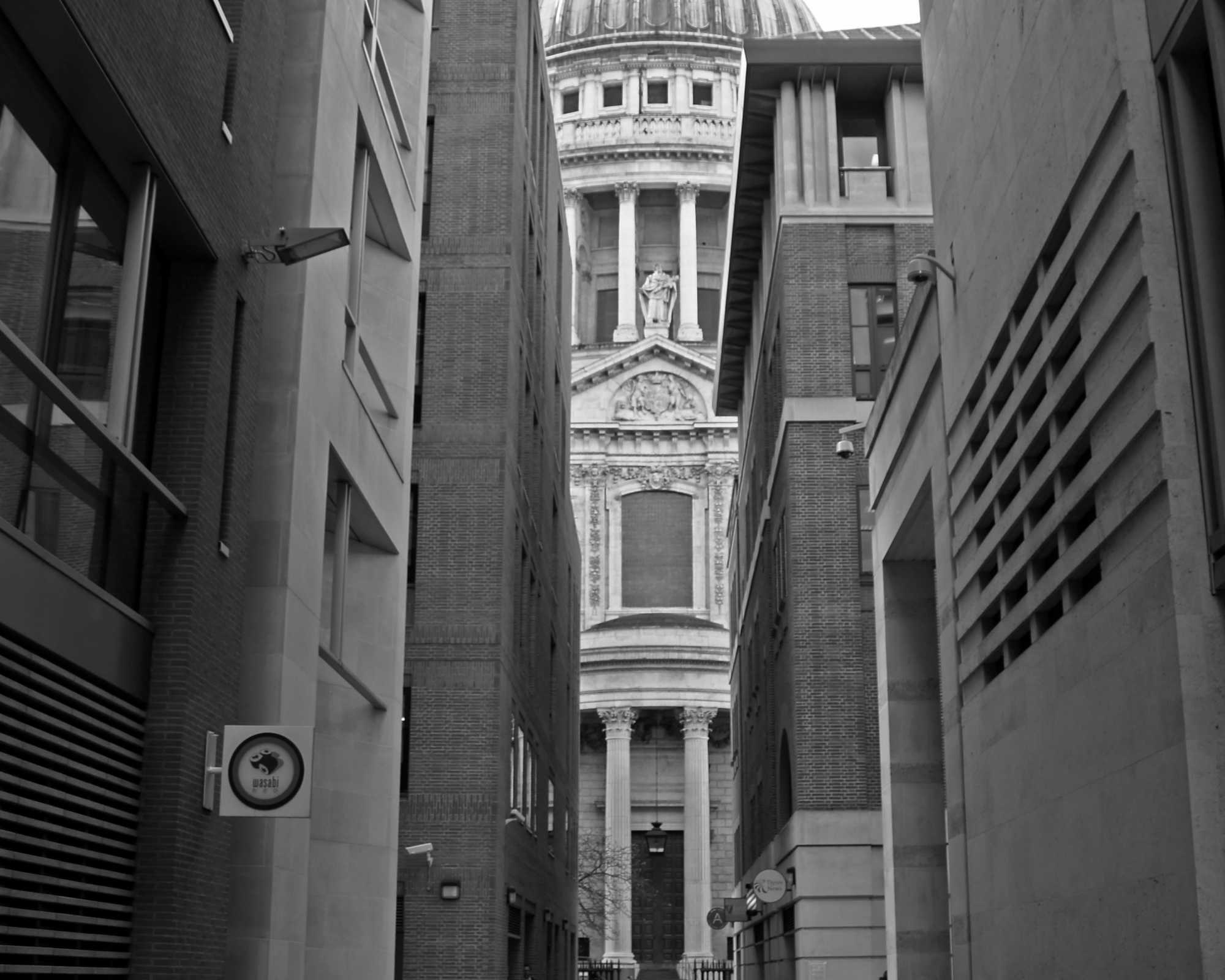 St Paul's Cathedral Through Buildings