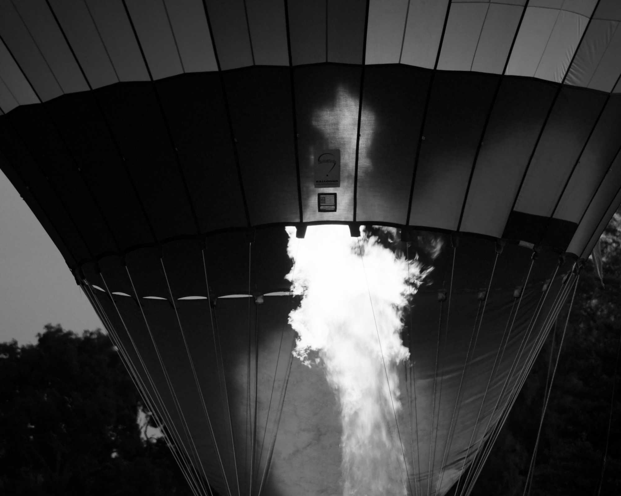 Hot Air Balloon Igniting
