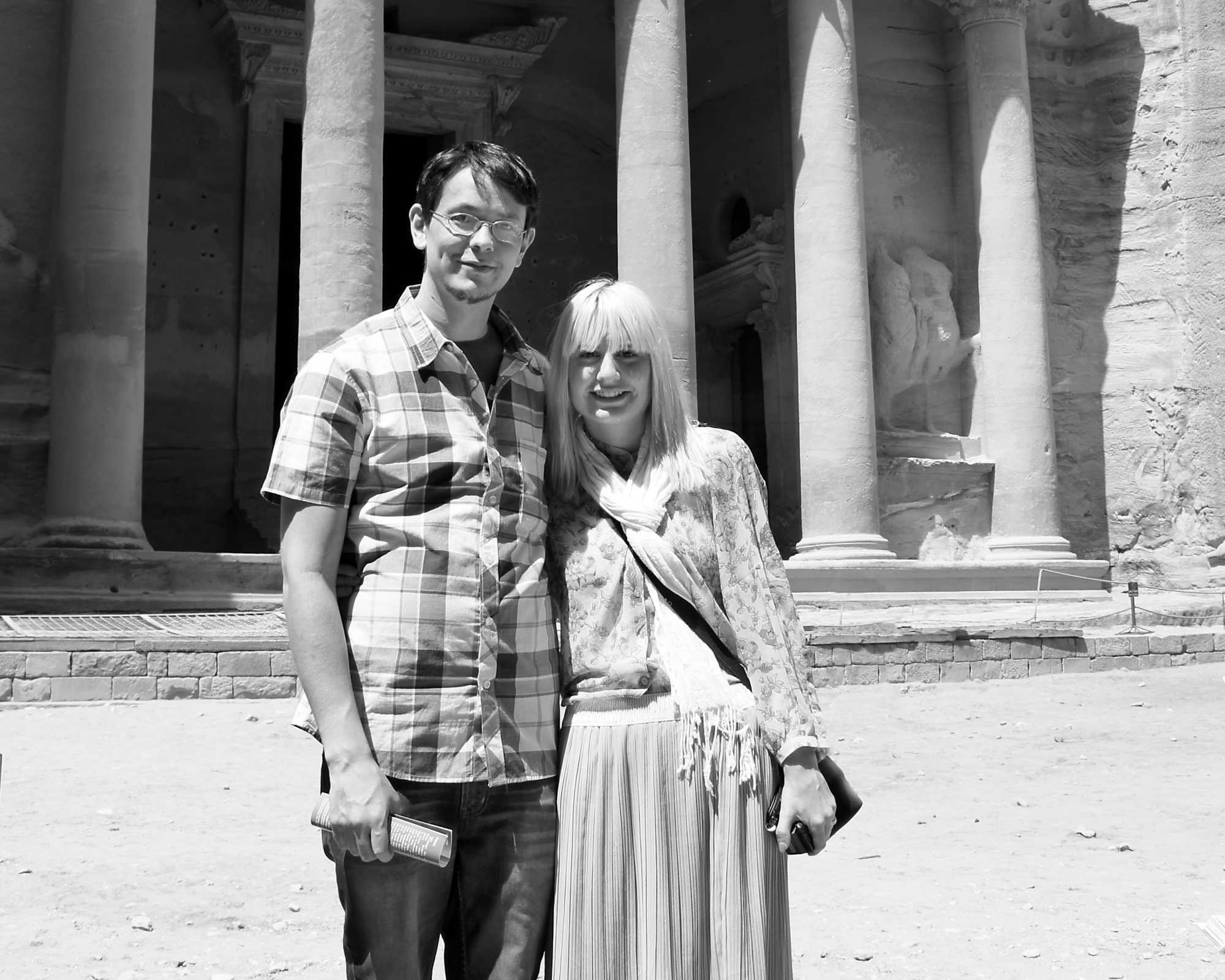 Lisa and Josh in Front of the Treasury