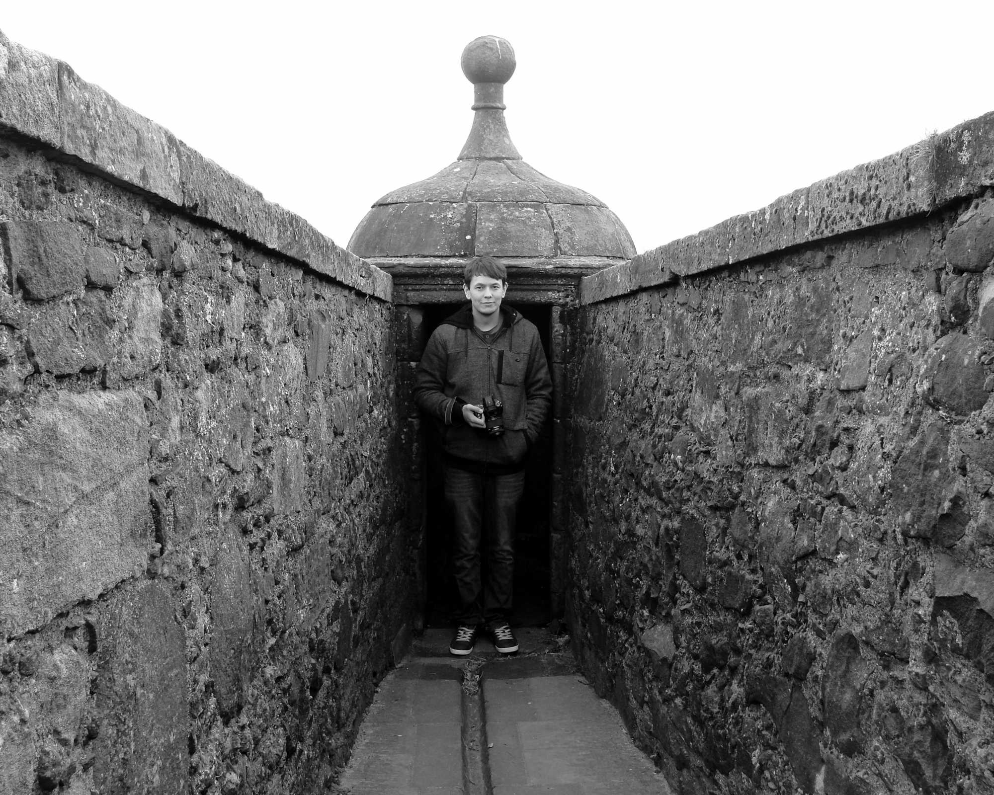 Josh Standing on the Castle Wall