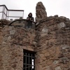 Josh in the Tower at Urquhart Castle