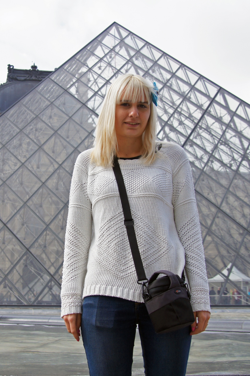 Lisa and the Glass Pyramids at The Louvre